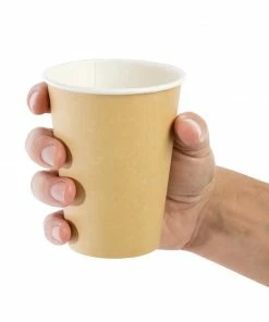 Discount 🤩 Fiesta Recyclable Coffee Cups Single Wall Kraft 340ml / 12oz ⌛ -Cleaning & Janitorial Supplies Shop gf033 cupinhand