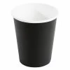 Promo 😀 Fiesta Recyclable Coffee Cups Single Wall Black 225ml / 8oz 🎁