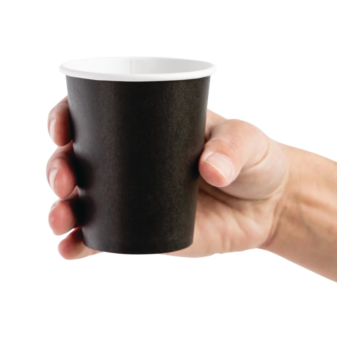 Promo 😀 Fiesta Recyclable Coffee Cups Single Wall Black 225ml / 8oz 🎁 3 Promo 😀 Fiesta Recyclable Coffee Cups Single Wall Black 225ml / 8oz 🎁 - Image 3