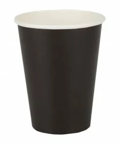 Outlet ๐ฏ Fiesta Recyclable Coffee Cups Single Wall Black 340ml / 12oz ๐
