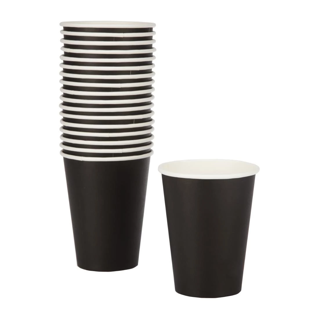 Outlet 💯 Fiesta Recyclable Coffee Cups Single Wall Black 340ml / 12oz 😍 2 Outlet 💯 Fiesta Recyclable Coffee Cups Single Wall Black 340ml / 12oz 😍 - Image 2