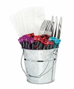 Hot Sale ⭐ Olympia Mini Chip Bucket With Handle 80mm 🌟 -Cleaning & Janitorial Supplies Shop gf247 steel bucket