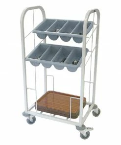 Budget 💯 Craven Steel Two Tier Cutlery And Tray Dispense Trolley 🔥