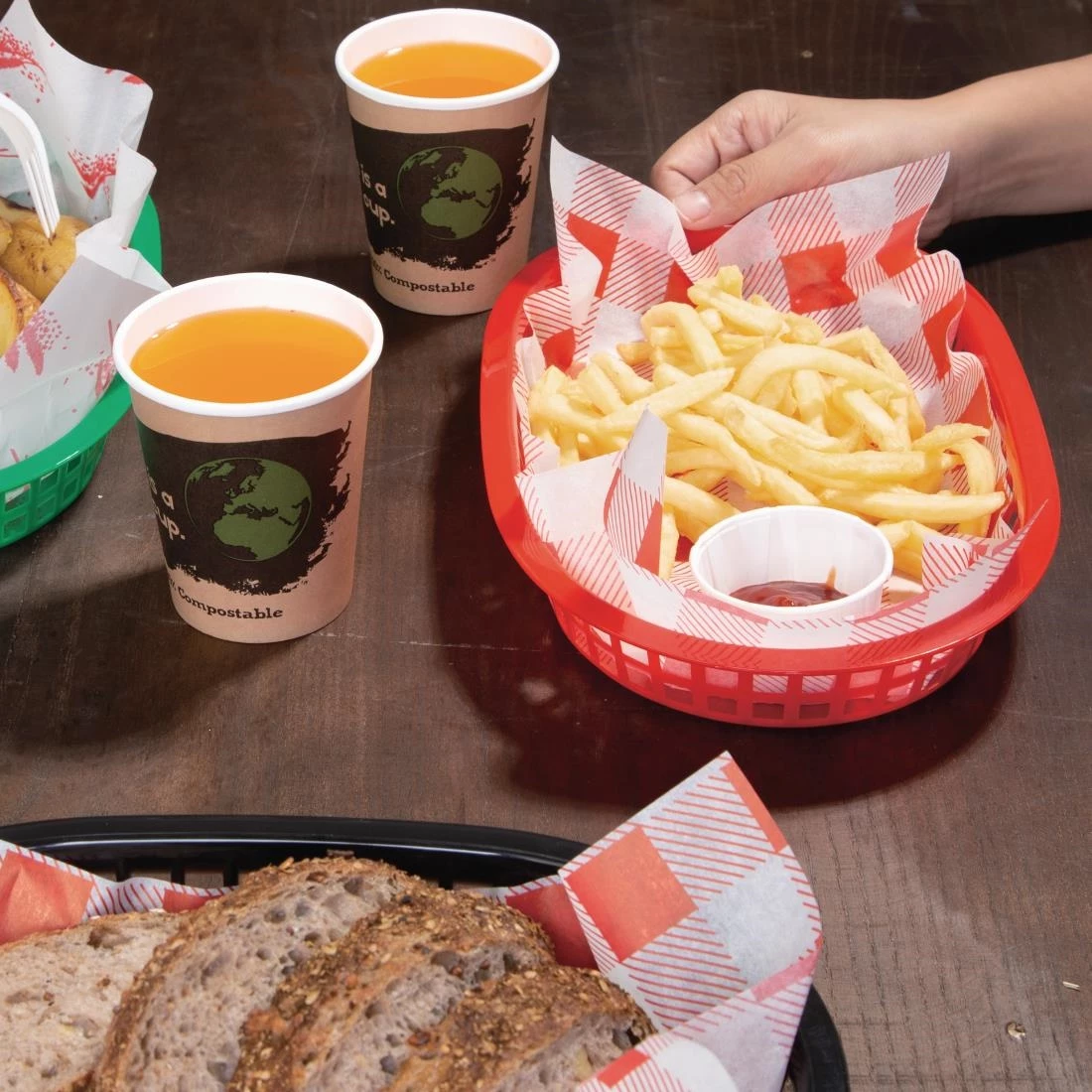 Brand new ๐งจ Olympia Oval Polypropylene Food Basket Red (Pack Of 6) โ๏ธ 5 Brand new ๐งจ Olympia Oval Polypropylene Food Basket Red (Pack Of 6) โ๏ธ - Image 5