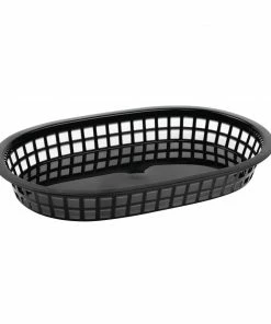 Best reviews of ❤️ Olympia Oval Polypropylene Food Basket Black (Pack Of 6) 😍