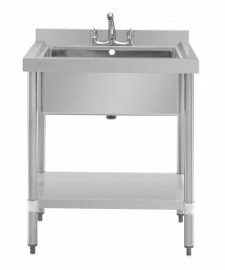 Brand new ⌛ Vogue Stainless Steel Midi Pot Wash Sink With Undershelf ⌛ -Cleaning & Janitorial Supplies Shop gj537 1