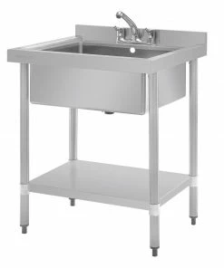 Brand new ⌛ Vogue Stainless Steel Midi Pot Wash Sink With Undershelf ⌛ -Cleaning & Janitorial Supplies Shop gj537 3