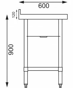 Brand new ⌛ Vogue Stainless Steel Midi Pot Wash Sink With Undershelf ⌛ -Cleaning & Janitorial Supplies Shop gj537 side