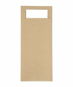 Outlet ๐ Europochette Brown Cutlery Pouch With White Napkin (Pack Of 500) ๐