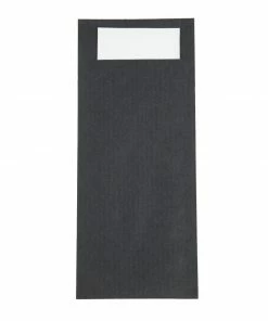 Buy ๐งจ Europochette Black Cutlery Pouch With White Napkin (Pack Of 500) โจ