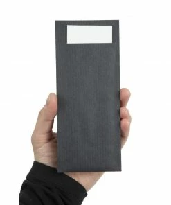 Buy 🧨 Europochette Black Cutlery Pouch With White Napkin (Pack Of 500) ✨ -Cleaning & Janitorial Supplies Shop gk917 new22 4868