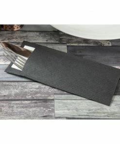 Buy 🧨 Europochette Black Cutlery Pouch With White Napkin (Pack Of 500) ✨ -Cleaning & Janitorial Supplies Shop gk917 new22 4870
