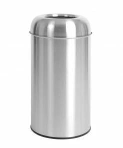 Wholesale 👍 Bolero Stainless Steel Open Lid Bullet Bin Silver 40Ltr 😉