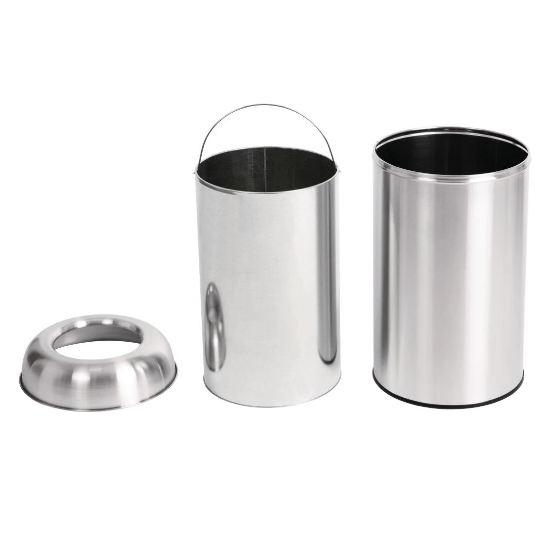 Wholesale 👍 Bolero Stainless Steel Open Lid Bullet Bin Silver 40Ltr 😉 3 Wholesale 👍 Bolero Stainless Steel Open Lid Bullet Bin Silver 40Ltr 😉 - Image 3