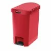 Hot Sale 🌟 Rubbermaid Slim Jim End Step On Pedal Bin Red 30Ltr ⌛