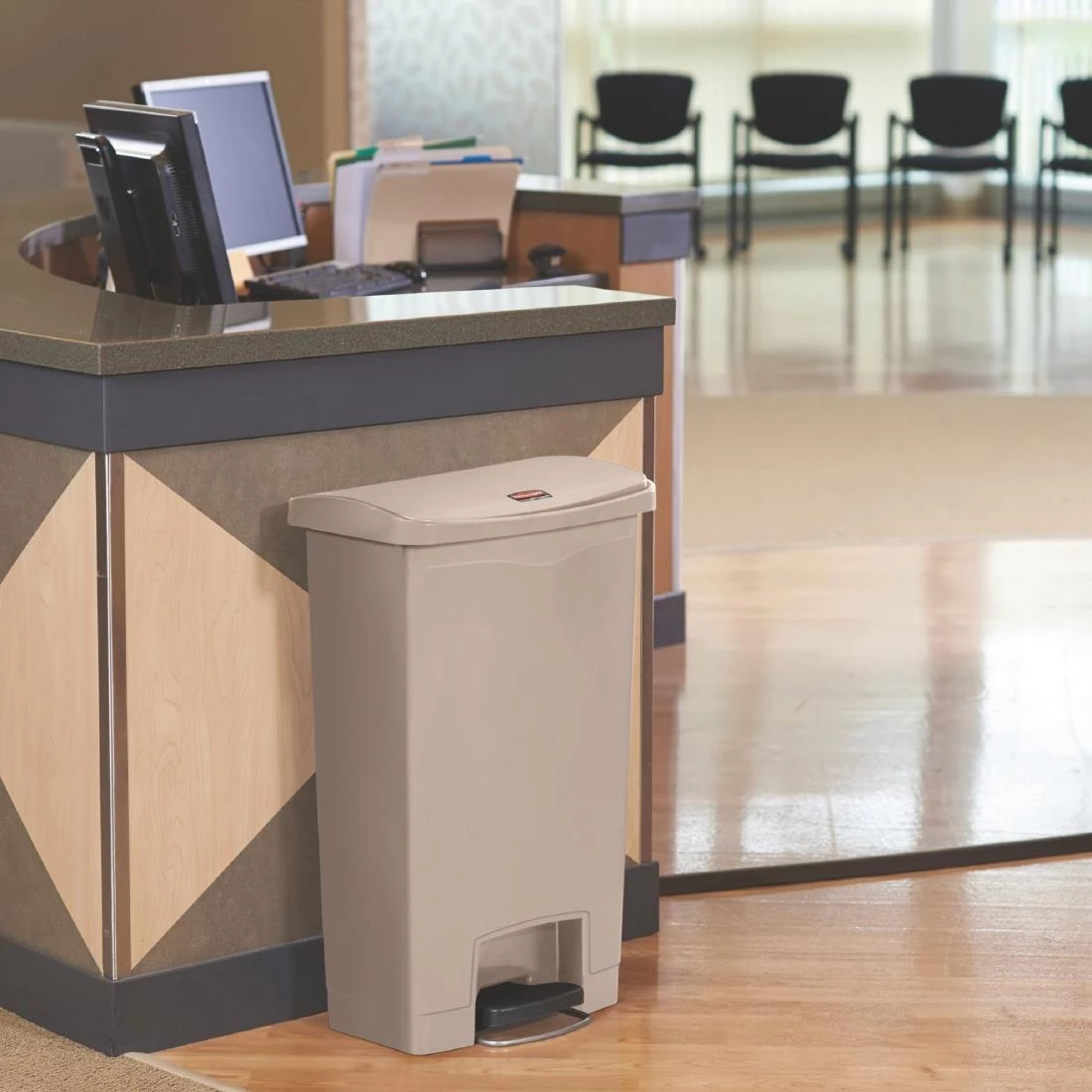 Cheap 💯 Rubbermaid Slim Jim Step On Front Pedal Beige 50Ltr 😀 6 Cheap 💯 Rubbermaid Slim Jim Step On Front Pedal Beige 50Ltr 😀 - Image 6