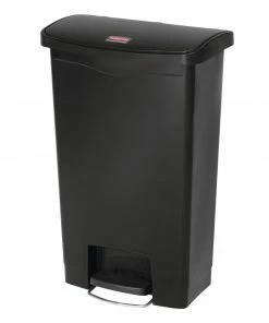 Best Sale 🌟 Rubbermaid Slim Jim Front Step-On Pedal Bin Black 50Ltr 🎉