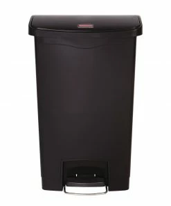 Best Sale 🌟 Rubbermaid Slim Jim Front Step-On Pedal Bin Black 50Ltr 🎉 -Cleaning & Janitorial Supplies Shop gl028 rubbermaid bin