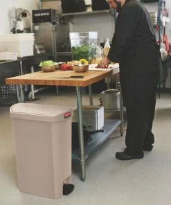 Cheap ✔️ Rubbermaid Slim Jim End Step On Pedal Bin Beige 50Ltr ⭐ 13 Cheap ✔️ Rubbermaid Slim Jim End Step On Pedal Bin Beige 50Ltr ⭐ -Cleaning & Janitorial Supplies Shop gl030 endsteppedalbeige503