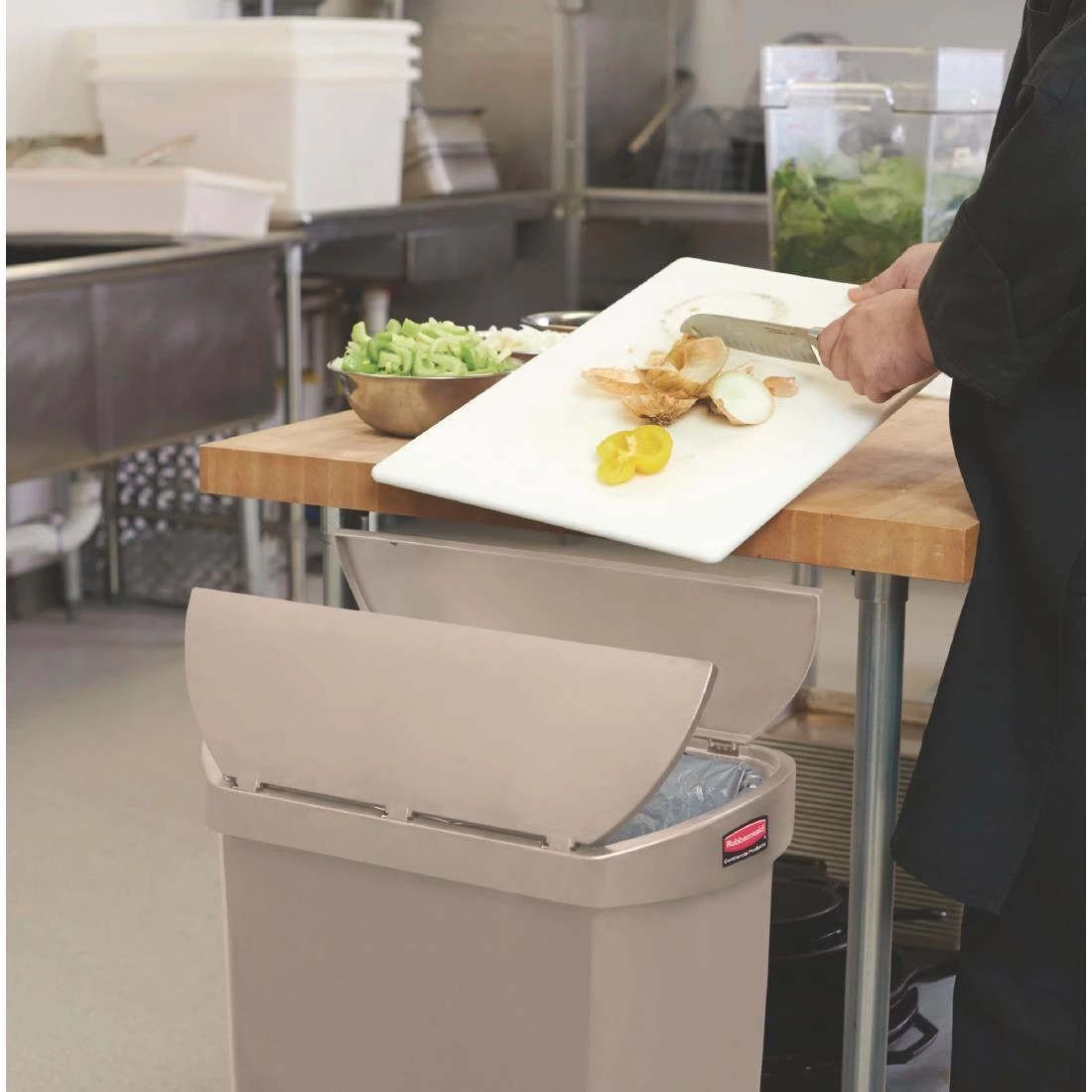 Cheap ✔️ Rubbermaid Slim Jim End Step On Pedal Bin Beige 50Ltr ⭐ 3 Cheap ✔️ Rubbermaid Slim Jim End Step On Pedal Bin Beige 50Ltr ⭐ - Image 3