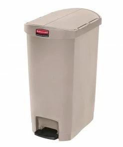 Cheap ✔️ Rubbermaid Slim Jim End Step On Pedal Bin Beige 50Ltr ⭐