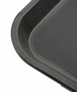 Budget 🎉 Olympia Kristallon Polypropylene Rectangular Non-Slip Tray Black 🧨 -Cleaning & Janitorial Supplies Shop gm238 detail