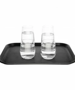 Budget 🎉 Olympia Kristallon Polypropylene Rectangular Non-Slip Tray Black 🧨 -Cleaning & Janitorial Supplies Shop gm238 withglasses