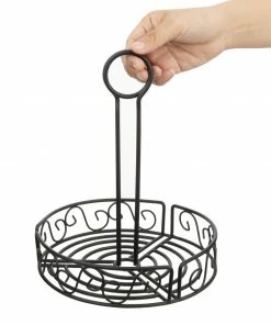 Best Pirce 😀 Olympia Wire Condiment Holder Black ✨ -Cleaning & Janitorial Supplies Shop gm245 condimentholder3