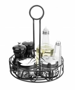 Best Pirce 😀 Olympia Wire Condiment Holder Black ✨ -Cleaning & Janitorial Supplies Shop gm245 condimentholder4
