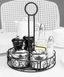 Best Pirce 😀 Olympia Wire Condiment Holder Black ✨ -Cleaning & Janitorial Supplies Shop gm245 condimentholder5