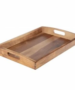 Deals ✔️ Olympia Large Acacia Wood Butler Tray 510mm ✔️ -Cleaning & Janitorial Supplies Shop gm266 traynew 2