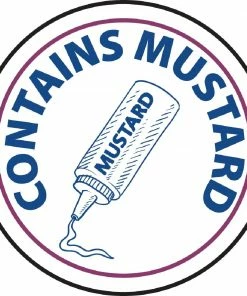 Discount 🔥 Vogue Food Allergen Label Mustard (Pack Of 1000) 😀