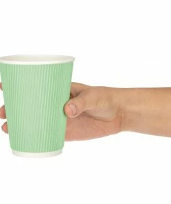 Best Sale 🛒 Fiesta Recyclable Coffee Cups Ripple Wall Turquoise 340ml / 12oz (Pack Of 500) 🔔