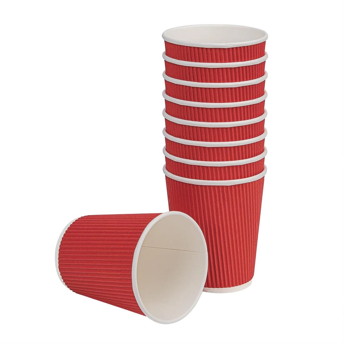 Top 10 ⌛ Fiesta Recyclable Coffee Cups Ripple Wall Red 225ml / 8oz ⌛ 2 Top 10 ⌛ Fiesta Recyclable Coffee Cups Ripple Wall Red 225ml / 8oz ⌛ - Image 2