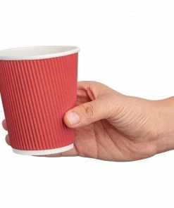 Top 10 ⌛ Fiesta Recyclable Coffee Cups Ripple Wall Red 225ml / 8oz ⌛ 9 Top 10 ⌛ Fiesta Recyclable Coffee Cups Ripple Wall Red 225ml / 8oz ⌛ -Cleaning & Janitorial Supplies Shop gp424 hotcups3
