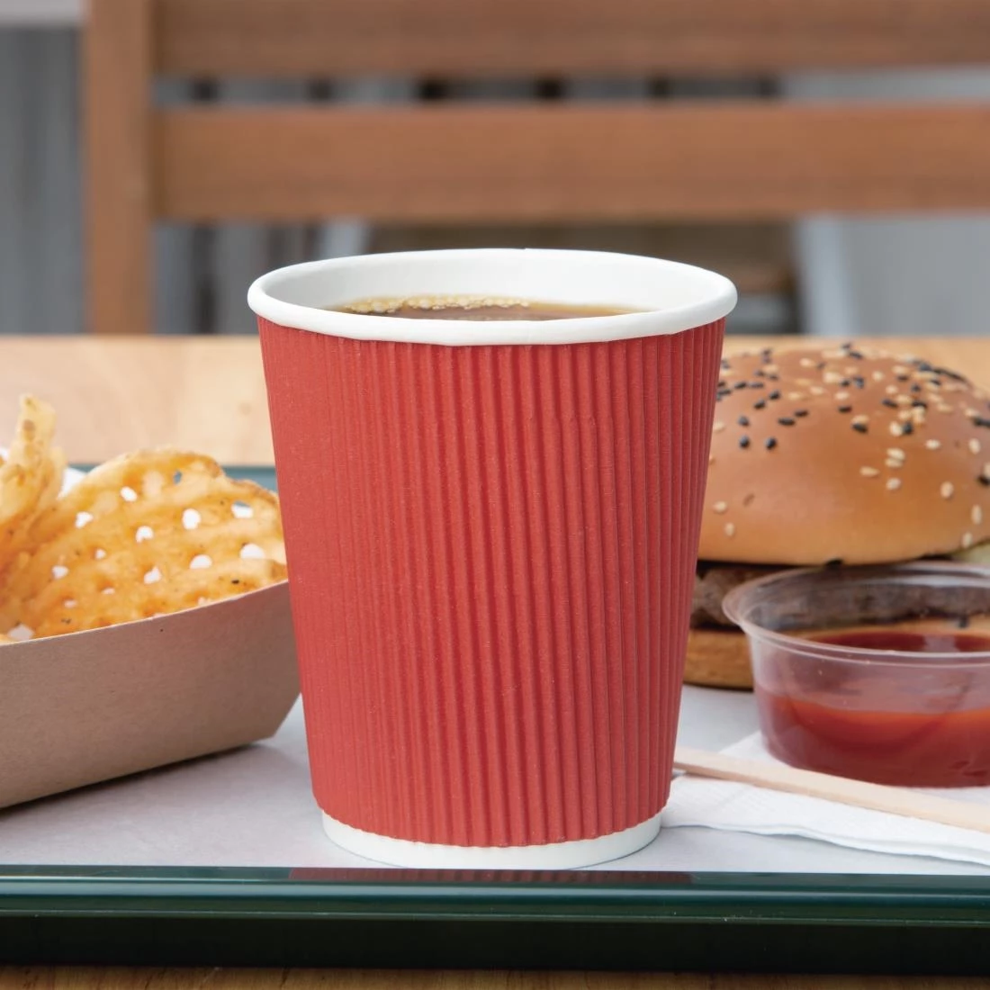 Top 10 ⌛ Fiesta Recyclable Coffee Cups Ripple Wall Red 225ml / 8oz ⌛ 4 Top 10 ⌛ Fiesta Recyclable Coffee Cups Ripple Wall Red 225ml / 8oz ⌛ - Image 4