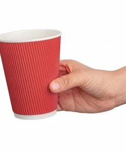 Best Pirce 💯 Fiesta Recyclable Coffee Cups Ripple Wall Red 340ml / 12oz 🔔 9 Best Pirce 💯 Fiesta Recyclable Coffee Cups Ripple Wall Red 340ml / 12oz 🔔 -Cleaning & Janitorial Supplies Shop gp425 hotcups3
