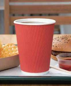 Best Pirce 💯 Fiesta Recyclable Coffee Cups Ripple Wall Red 340ml / 12oz 🔔 10 Best Pirce 💯 Fiesta Recyclable Coffee Cups Ripple Wall Red 340ml / 12oz 🔔 -Cleaning & Janitorial Supplies Shop gp425 hotcups4