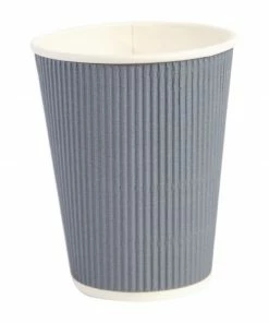 Cheapest ✔️ Fiesta Recyclable Coffee Cups Ripple Wall Charcoal 340ml / 12oz 😉