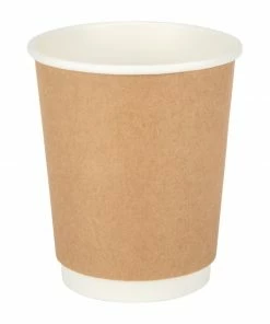 New ๐ Fiesta Recyclable Coffee Cups Double Wall Kraft 225ml / 8oz โ๏ธ