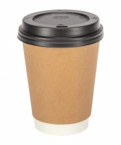 Discount ❤️ Fiesta Recyclable Coffee Cups Double Wall Kraft 340ml / 12oz 😉 -Cleaning & Janitorial Supplies Shop gp437 gp440 cw717