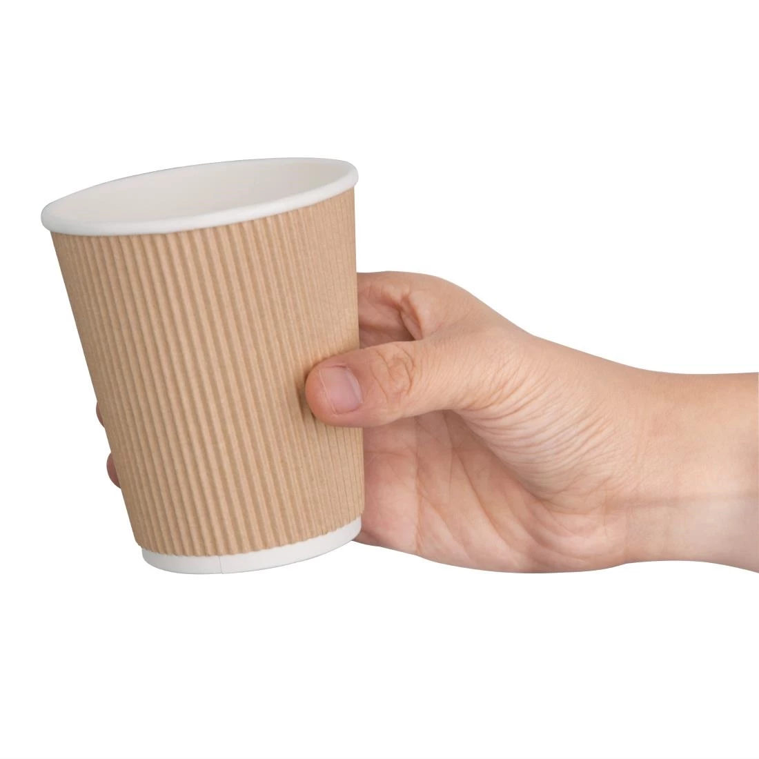 Best Sale 🛒 Fiesta Recyclable Coffee Cups Ripple Wall Kraft 225ml / 8oz 🛒 4 Best Sale 🛒 Fiesta Recyclable Coffee Cups Ripple Wall Kraft 225ml / 8oz 🛒 - Image 4