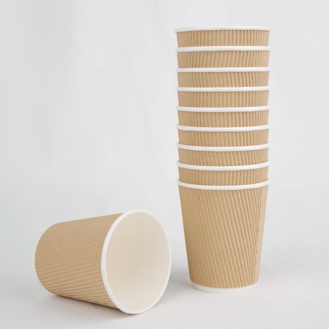 Best Sale 🛒 Fiesta Recyclable Coffee Cups Ripple Wall Kraft 225ml / 8oz 🛒 6 Best Sale 🛒 Fiesta Recyclable Coffee Cups Ripple Wall Kraft 225ml / 8oz 🛒 - Image 6