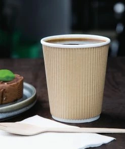 Best Sale 🛒 Fiesta Recyclable Coffee Cups Ripple Wall Kraft 225ml / 8oz 🛒 17 Best Sale 🛒 Fiesta Recyclable Coffee Cups Ripple Wall Kraft 225ml / 8oz 🛒 -Cleaning & Janitorial Supplies Shop gp442 fiestahotcupsripplewallkraft5