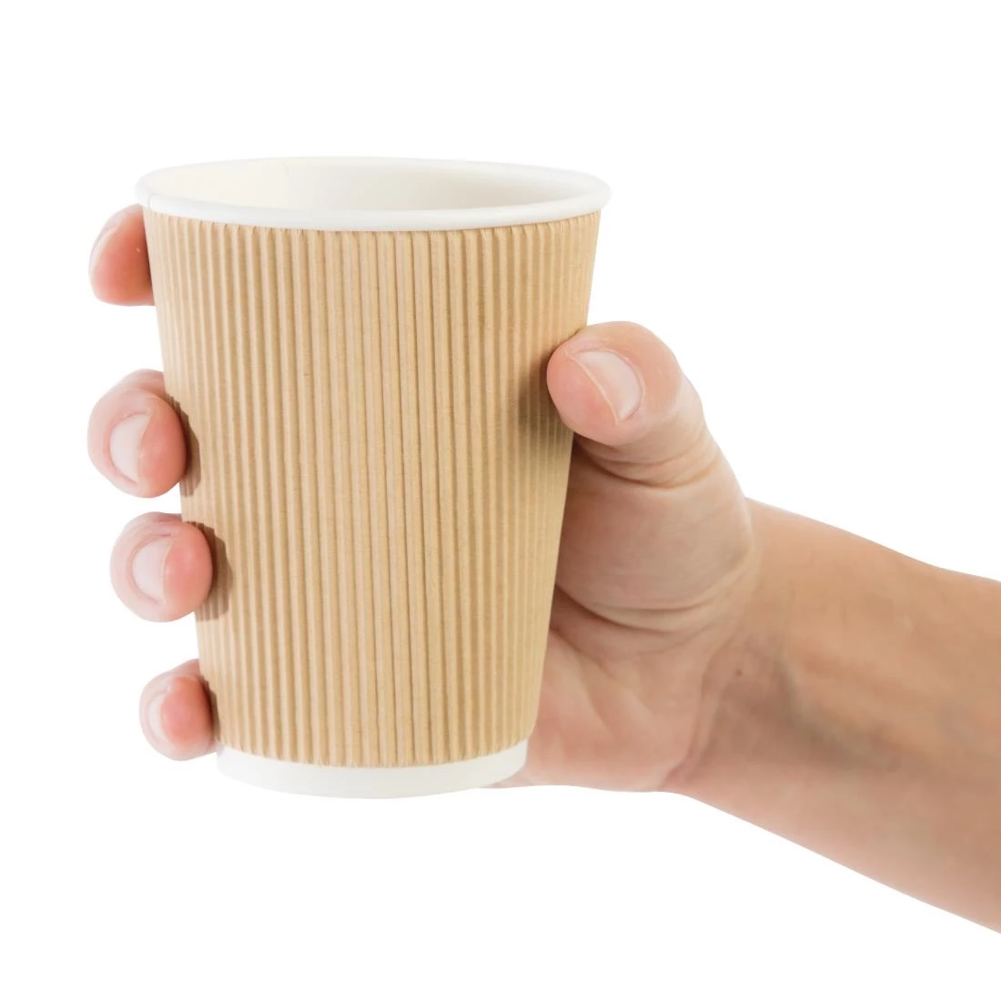 Best Pirce 👏 Fiesta Recyclable Ripple Wall Takeaway Coffee Cups Kraft 340ml / 12oz 🔥 2 Best Pirce 👏 Fiesta Recyclable Ripple Wall Takeaway Coffee Cups Kraft 340ml / 12oz 🔥 - Image 2