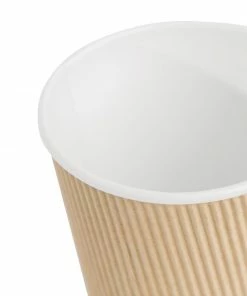 Best Pirce 👏 Fiesta Recyclable Ripple Wall Takeaway Coffee Cups Kraft 340ml / 12oz 🔥 7 Best Pirce 👏 Fiesta Recyclable Ripple Wall Takeaway Coffee Cups Kraft 340ml / 12oz 🔥 -Cleaning & Janitorial Supplies Shop gp445 detail
