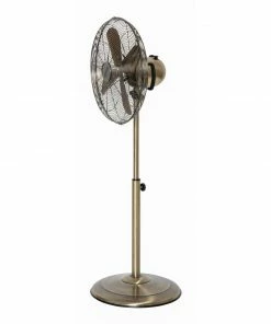 Hot Sale 🔥 Status 16" Oscillating Antique Brass Stand Fan 🌟 -Cleaning & Janitorial Supplies Shop gr390 new22 5092