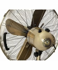 Hot Sale 🔥 Status 16" Oscillating Antique Brass Stand Fan 🌟 -Cleaning & Janitorial Supplies Shop gr390 new22 5093