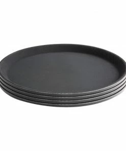 Wholesale 🤩 Olympia Kristallon Polypropylene Round Non-Slip Tray Black 👏 -Cleaning & Janitorial Supplies Shop j845 antislipfibreglasstray2 1
