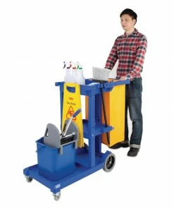 Deals 🔔 Jantex Janitorial Trolley 🤩 11 Deals 🔔 Jantex Janitorial Trolley 🤩 -Cleaning & Janitorial Supplies Shop l683 cleaningtrolleyblue6
